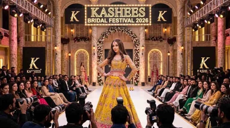 کشیز برائیڈل فیسٹیول 2026: سلیبریٹی لکس نے دھوم مچا دی کشیز برائیڈل فیسٹیول 2026