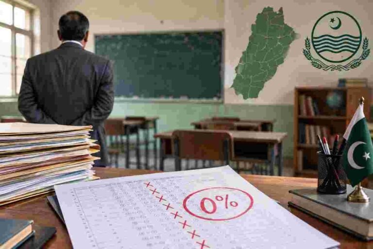 زیرو رزلٹ والے سرکاری اسکولوں کے سربراہوں کے خلاف کارروائی زیرو رزلٹ اسکول پنجاب